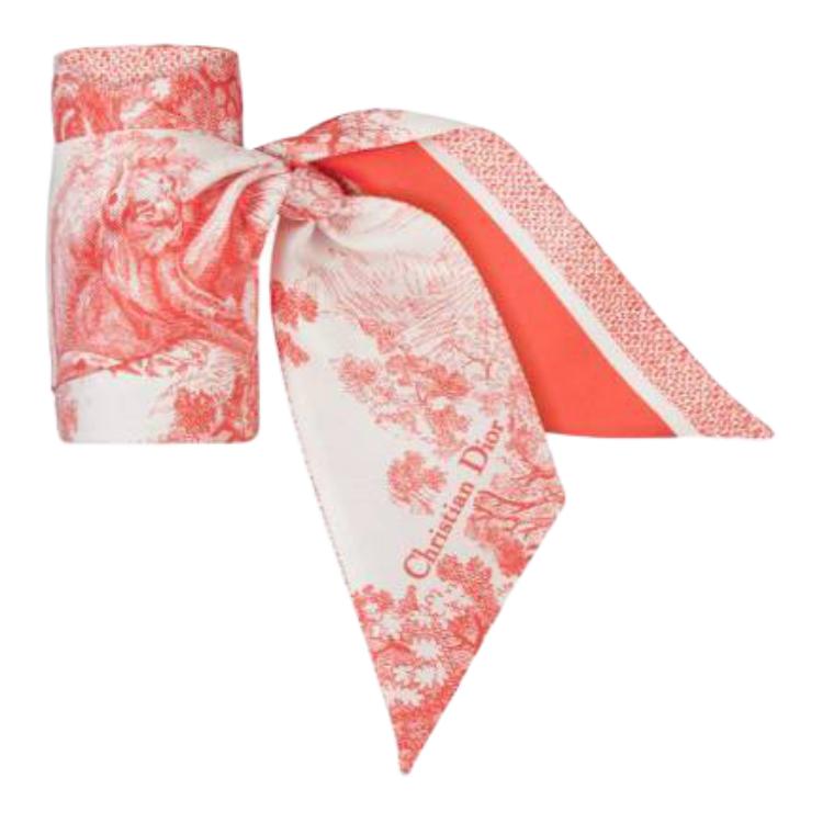 (Women) DIOR  Silk Scarf with Printed Design in Orange. 15JOU106I602C315 圖 4