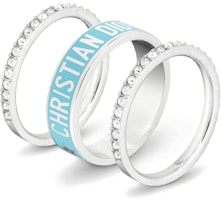 (Women) Dior Silver Ring - Crystal, Turquoise, Metal Finish, Iconic Design. R1256ODELQD61B (Women) Dior Silver Ring - Crystal, Turquoise, Metal Finish, Iconic Design. R1256ODELQD61B