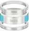 Shop (Women) Dior Silver Ring - Crystal, Turquoise, Metal Finish, Iconic Design. R1256ODELQD61B