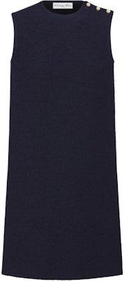 (Women) DIOR Sleeveless Navy Blue Button-Down Short Dress. 441R32A1761-X5640 Order (Women) DIOR Sleeveless Navy Blue Button-Down Short Dress. 441R32A1761-X5640