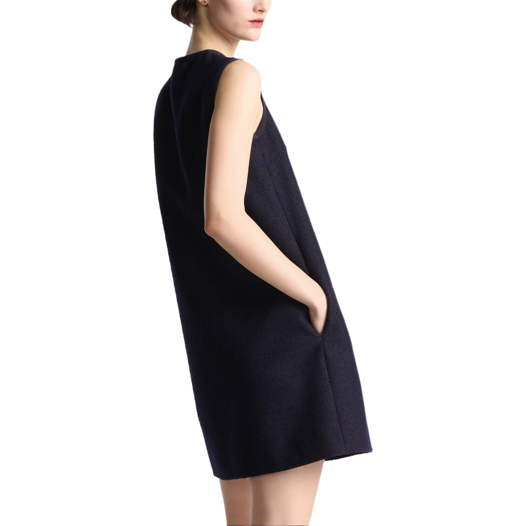 Sizing (W) DIOR 無袖深藍色短洋裝襯衫式設計 441R32A1761-X5640