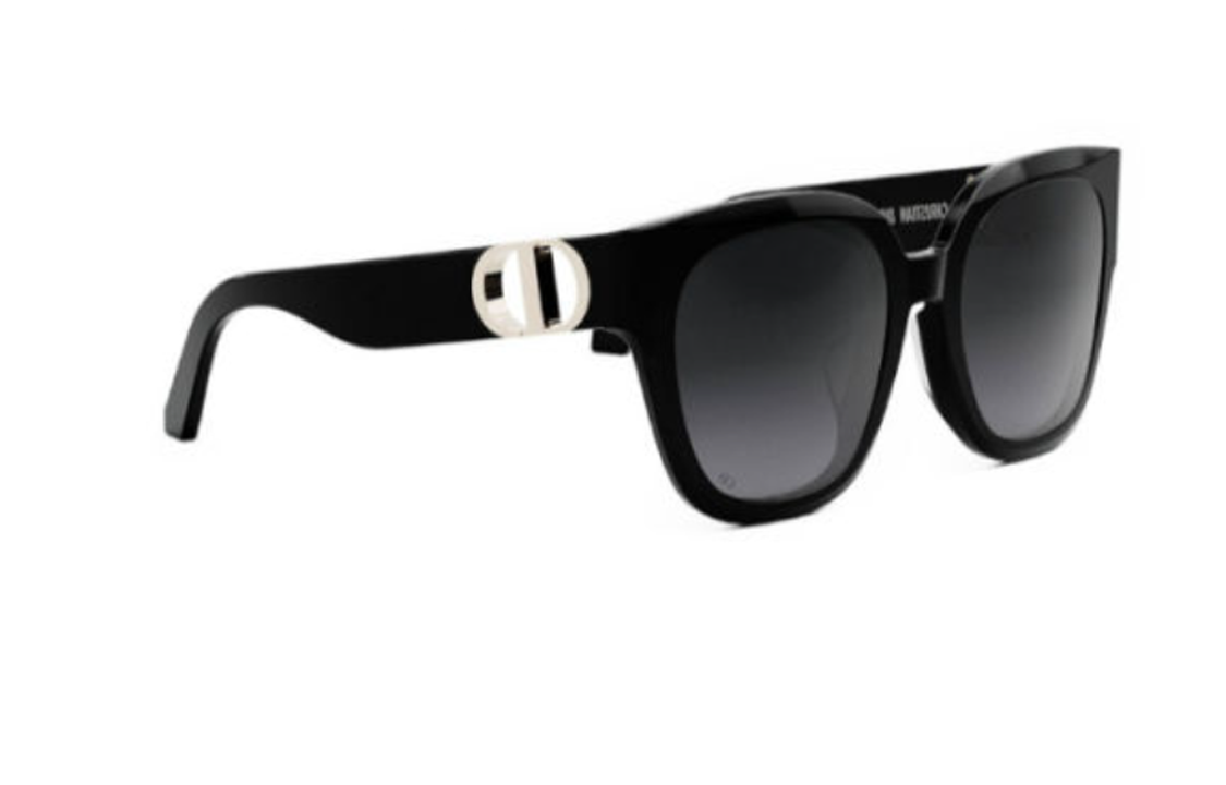 (Women) DIOR  Square Acetate Sunglasses Black/Blue with Logo Temples. 30MONTAIGNES10F 圖 4