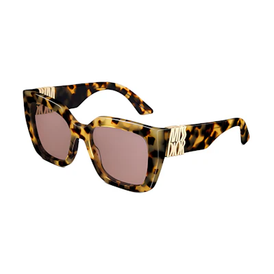 (Women) DIOR Square Acetate Sunglasses with Letter Detail - Yellow MISSS2IXR