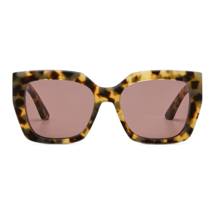 Lookbook (W) DIOR 字母细节方框醋酸太阳镜 - 黄色 MISSS2IXR