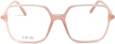 Shop (W) DIOR 方形光学眼镜,侧边标志细节设计。 MINICDOS2I-4000