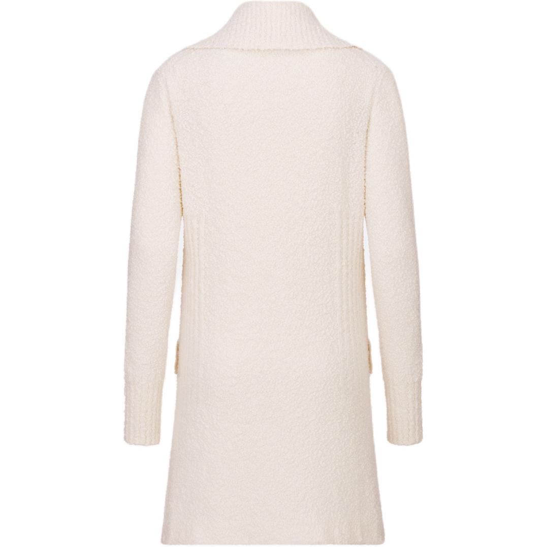 (Women) DIOR  SS24 Solid Button-Up Knit Cardigan in Off-White. 454G01AM709-X0200 圖 3