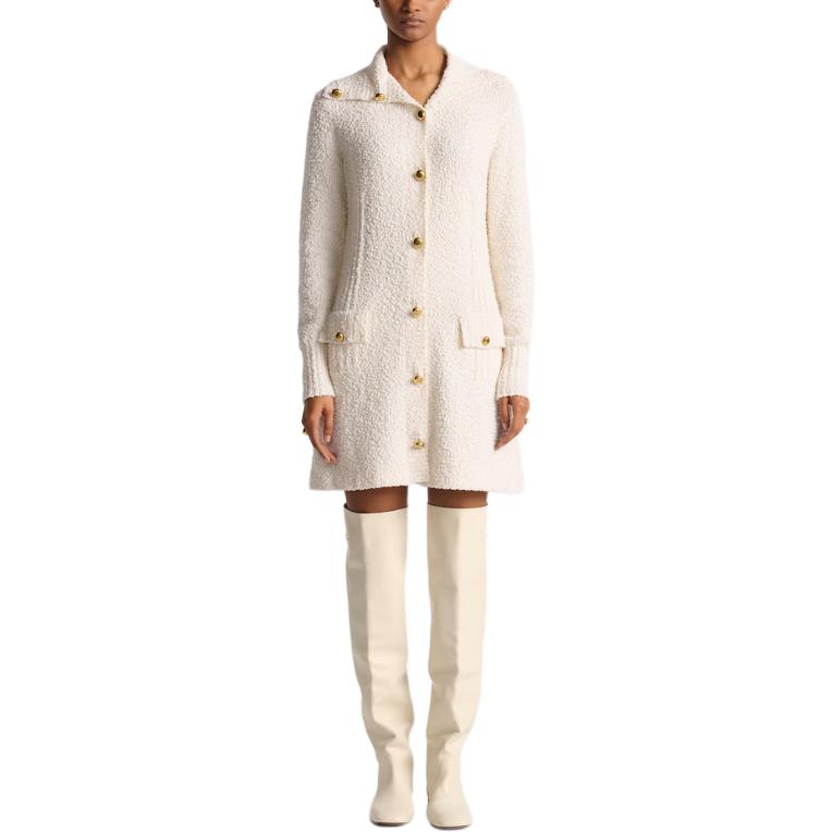 (Women) DIOR  SS24 Solid Button-Up Knit Cardigan in Off-White. 454G01AM709-X0200 圖 4