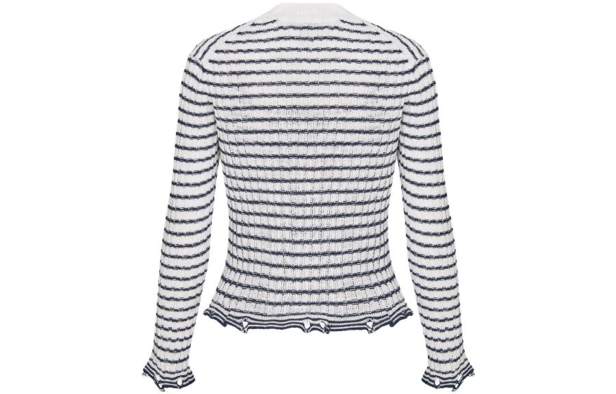 Lookbook (W) 디올 스트라이프 싱글브레스트 니트 롱슬리브 스웨터 - 멀티컬러 414W05RM780-X0861