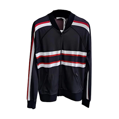 (Women) Dior Striped Zip-Up Casual Jacket Black 143G33A4011-X5878