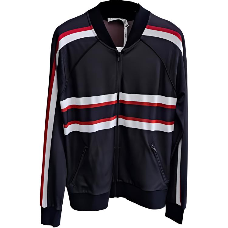 Order (W) Chaqueta Casual Negra con Cremallera y Rayas Dior 143G33A4011-X5878