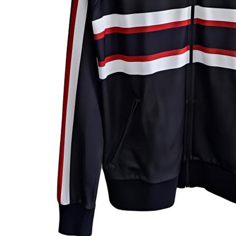 Sizing (W) Chaqueta Casual Negra con Cremallera y Rayas Dior 143G33A4011-X5878