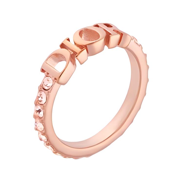 (Women) DIOR  Stylish Casual Ring with Faux Crystal Design. R1009DVOCY_D12P