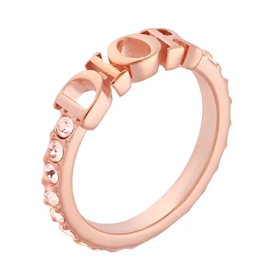 (Women) DIOR Stylish Casual Ring with Faux Crystal Design. R1009DVOCY_D12P