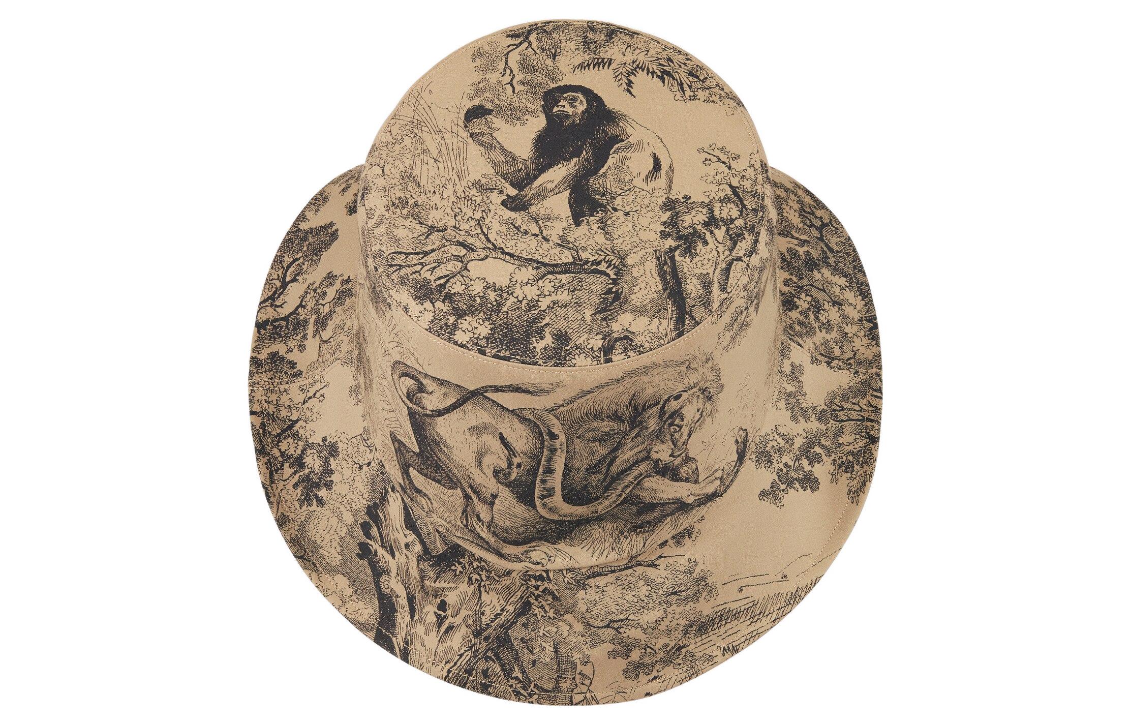 Shop (W) Topi Bucket Dior Toile de Jouy Reversible Katun. 25TJV923I130-C182