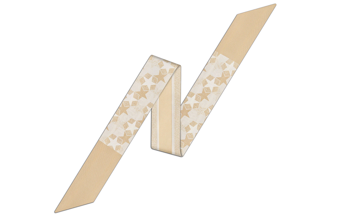 (Women) DIOR Étoile Gold Silk Scarf for Women - Mitzah Twill Fabric 21DST106I605-CO90 圖 2