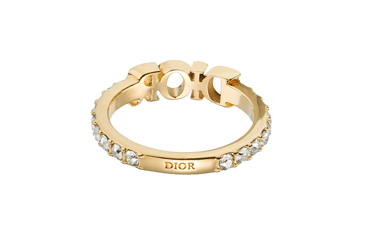 Lookbook (W) Cincin Wanita DIOR ÉVOLUTION Dekorasi Huruf Logam Emas R1009DVOCY-D301