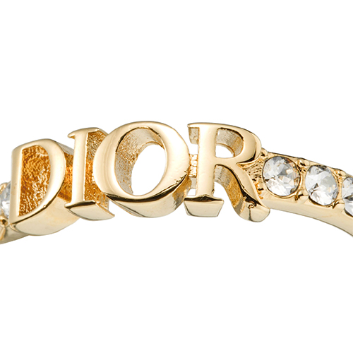 Shop (W) Cincin Wanita DIOR ÉVOLUTION Dekorasi Huruf Logam Emas R1009DVOCY-D301