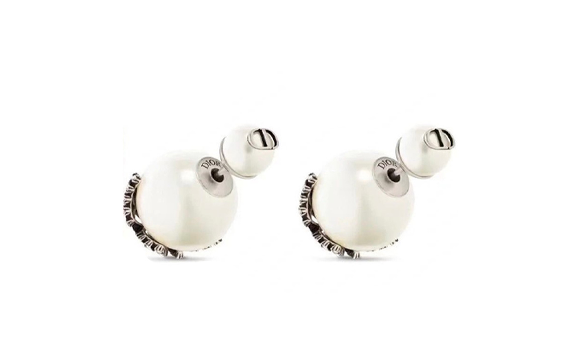 (Women) Dior  White Butterfly Detail Resin Metal Earrings. E2898WOMCY 圖 3