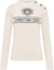Order (W) DIOR Sweater Putih Cashmere dengan Desain Huruf Inlay. 424S94BM054-X0853