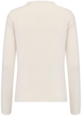 (W) DIOR Sweater Putih Cashmere dengan Desain Huruf Inlay. 424S94BM054-X0853 Lookbook (W) DIOR Sweater Putih Cashmere dengan Desain Huruf Inlay. 424S94BM054-X0853