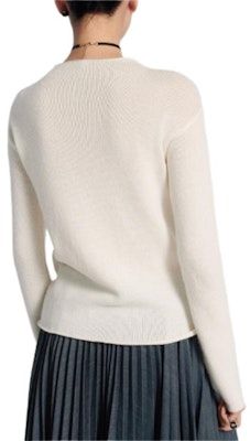 (W) DIOR Sweater Putih Cashmere dengan Desain Huruf Inlay. 424S94BM054-X0853 Purchase (W) DIOR Sweater Putih Cashmere dengan Desain Huruf Inlay. 424S94BM054-X0853