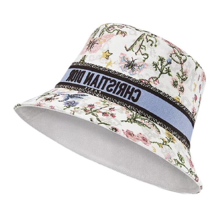 Order (W) DIOR Topi Baldi Putih Sulaman Cross-Stitch Kapas Polipropilena. CPB6062XBCD_C070