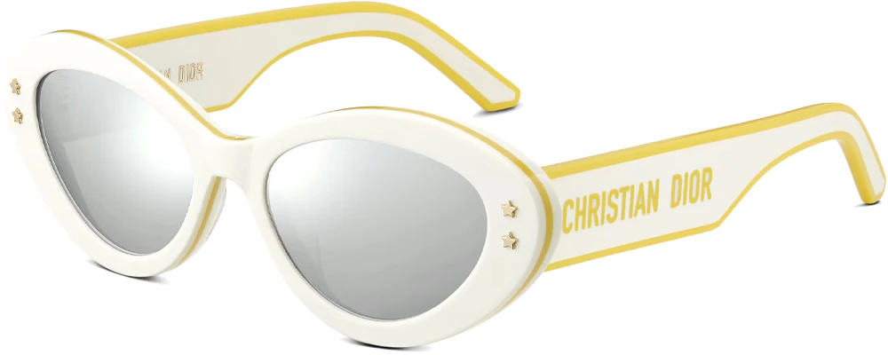 (W) 迪奥 白色不规则框架太阳镜带侧面标志设计 DPFCB1UQR-95A4 Order (W) 迪奥 白色不规则框架太阳镜带侧面标志设计 DPFCB1UQR-95A4