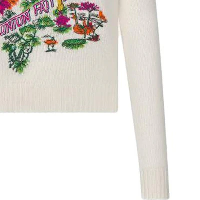 (W) 디올 화이트 레터 프린트 크루넥 긴팔 니트 스웨터 344S57TM152X0829 Details for (W) 디올 화이트 레터 프린트 크루넥 긴팔 니트 스웨터 344S57TM152X0829