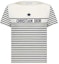 Buy (W) Camiseta DIOR Blanca con Rayas y Letras Estampadas. 243T31A4085-X0853