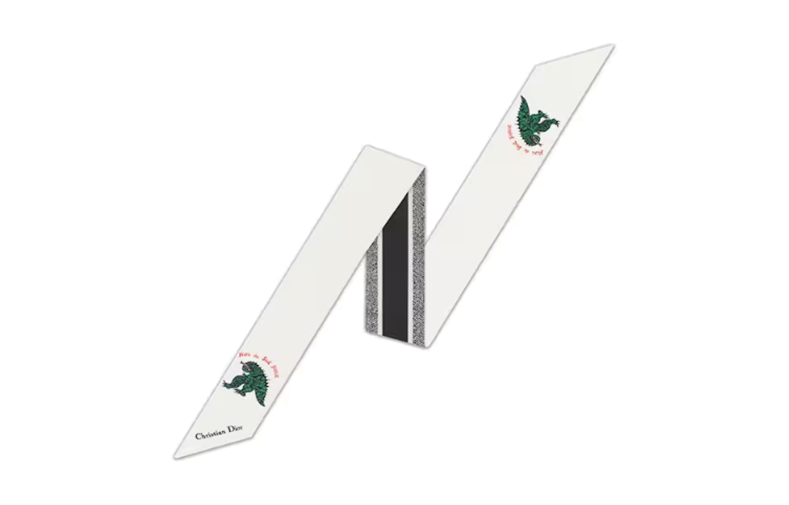 (Women) DIOR  White Printed Silk Scarf 41CNY106I629_C086 圖 2