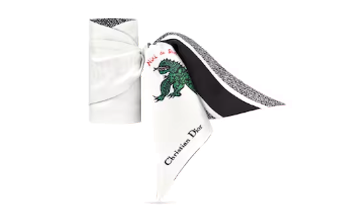 (Women) DIOR  White Printed Silk Scarf 41CNY106I629_C086 圖 3