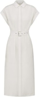 (Women) DIOR White Short-Sleeve Maxi Dress with High Waist and Collar Design 441R68A3124X-0200 (Women) DIOR White Short-Sleeve Maxi Dress with High Waist and Collar Design 441R68A3124X-0200