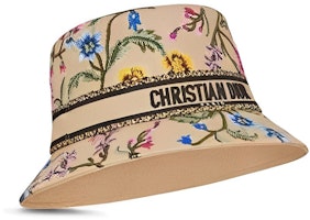 (Women) DIOR Yellow Embroidered Letter Bucket Hat 32PFL923X175C180 (Women) DIOR Yellow Embroidered Letter Bucket Hat 32PFL923X175C180