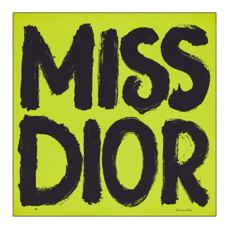 (Women) DIOR  Yellow Silk Scarf with Colorblock Design. 45MID090I612C615 圖 3