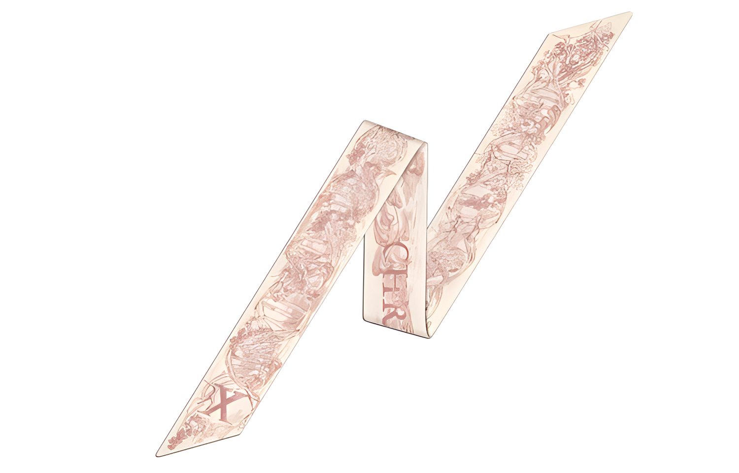 (Women) Dior ABC Chromosome Mitzah Silk Scarf Pink. 11ABC106X600-C415