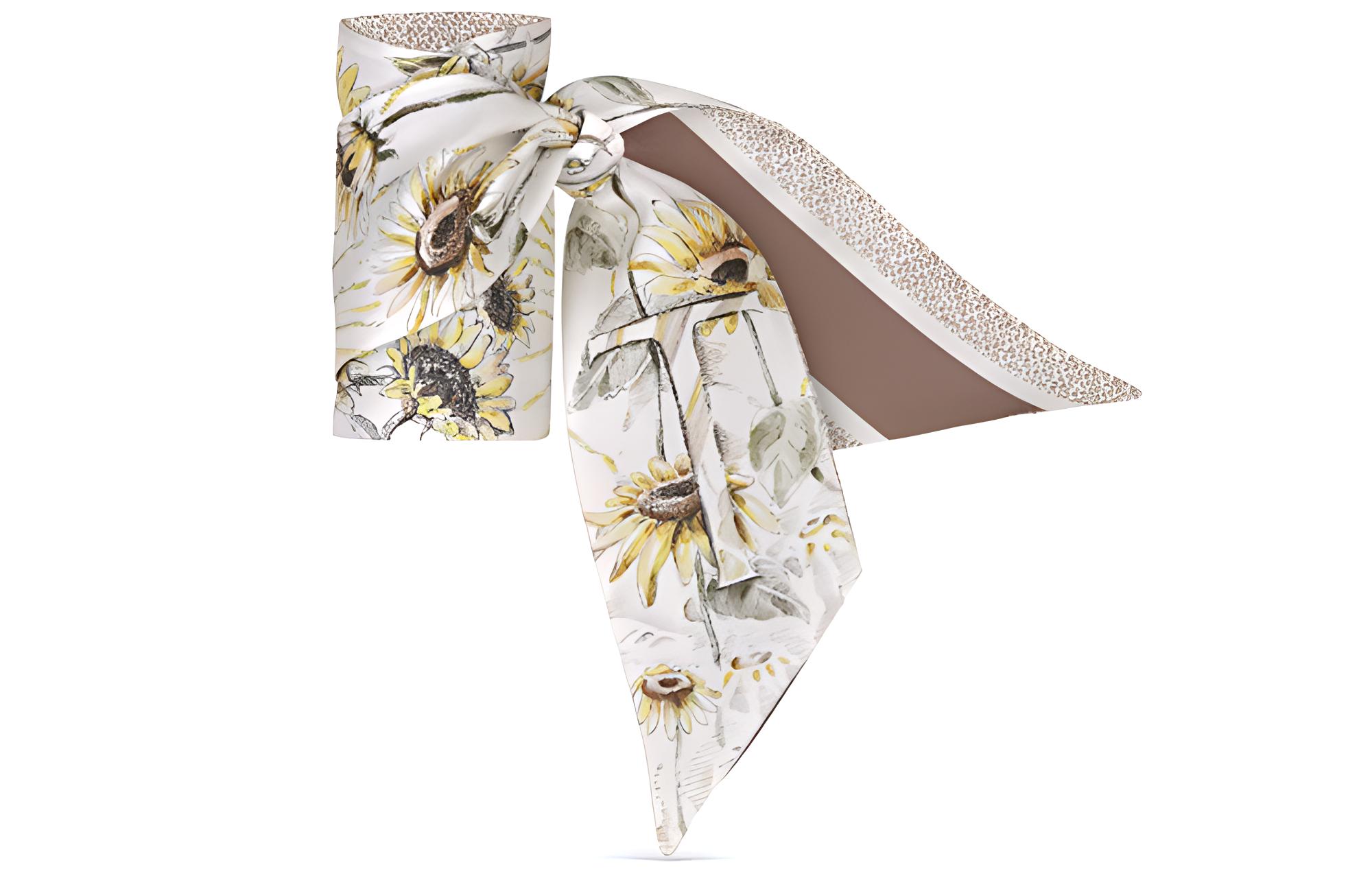 (Women) DIOR ABCDIOR Sunflower Print Silk Scarf Multicolor  Accessories 35ABC106T600-C154