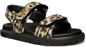 Lookbook (W) Sandal Fesyen Dior Act Hitam 'Cetakan Leopard Velcro' KCQ549LNY_S29X