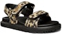 (W) Sandal Fesyen Dior Act Hitam 'Cetakan Leopard Velcro' KCQ549LNY_S29X