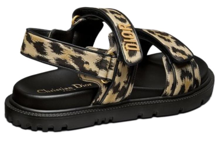Shop (W) Sandalia Dior Act Moda Negra 'Estampado Leopardo con Velcro' KCQ549LNY_S29X