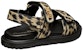 (W) Sandal Fesyen Dior Act Hitam 'Cetakan Leopard Velcro' KCQ549LNY_S29X