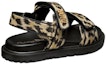 Shop (W) Sandal Fesyen Dior Act Hitam 'Cetakan Leopard Velcro' KCQ549LNY_S29X