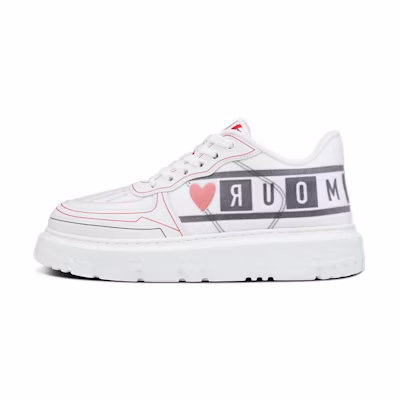 (W) Dior Addict Sneaker 'Dioramour D Chess Heart - White'