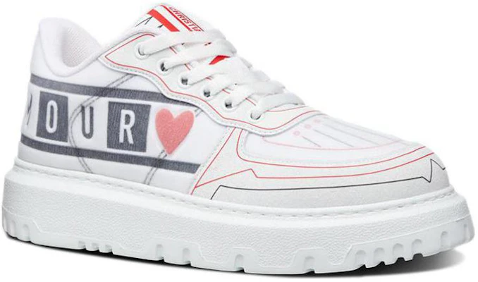 (W) Dior Addict Sneaker 'Dioramour D Chess Heart - Putih' KCK322DNN-S43L Lookbook (W) Dior Addict Sneaker 'Dioramour D Chess Heart - Putih' KCK322DNN-S43L