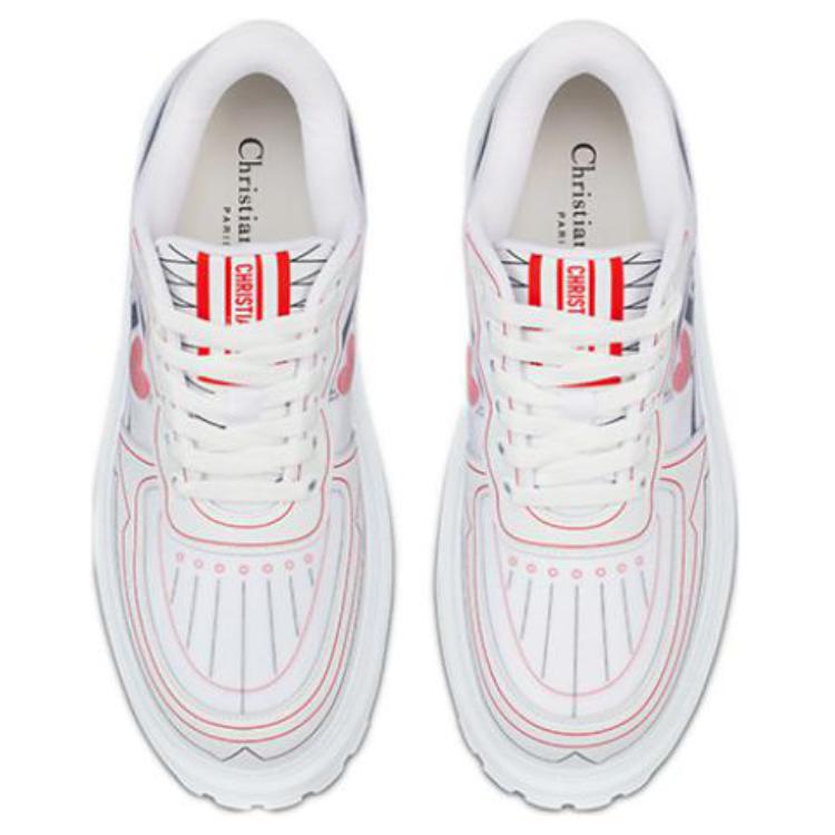 (W) Dior Addict Sneaker 'Dioramour D Chess Heart - White' 圖 5