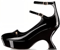(Women) Dior Aime Dior Patent Leather Black 'Fashion Buckle Chunky Heel' KCV036VNI_S900 (Women) Dior Aime Dior Patent Leather Black 'Fashion Buckle Chunky Heel' KCV036VNI_S900