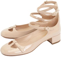 (W) Dior Aime Logo Tumit Blok 'Nude' KDB805VNI_S18U Order (W) Dior Aime Logo Tumit Blok 'Nude' KDB805VNI_S18U