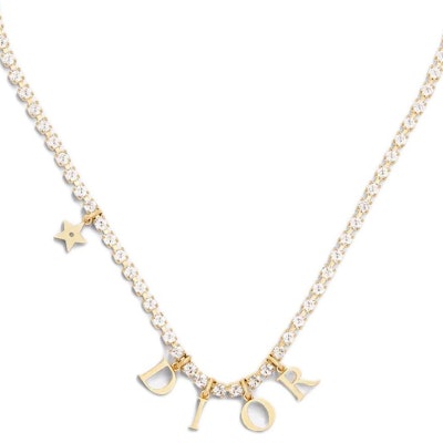 (Women) DIOR Alphabet and Star Charms Gold Metal Necklace for Women. N3117WOMCY_D03S Order (Women) DIOR Alphabet and Star Charms Gold Metal Necklace for Women. N3117WOMCY_D03S