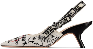 (Women) Dior Amour Embroidered Canvas High Heels 'Ivory' KDP880DGE_S10W (Women) Dior Amour Embroidered Canvas High Heels 'Ivory' KDP880DGE_S10W