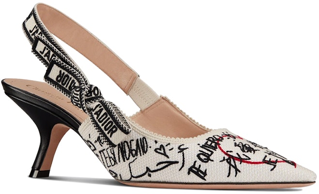 (Women) Dior Amour Embroidered Canvas High Heels 'Ivory' KDP880DGE_S10W Order (Women) Dior Amour Embroidered Canvas High Heels 'Ivory' KDP880DGE_S10W