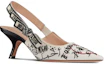 Order (W) Dior Amour High Heels Bordir Kanvas 'Ivory' KDP880DGE_S10W